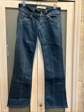Hudson Jeans Dark Blue Flared Wide-Leg Jeans